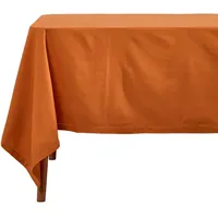 Homescapes Tischdecke terrakotta 137 x 228 cm, 100% Baumwolle
