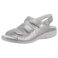 WALDLÄUFER Riemchensandale »GUNNA«, Sommerschuh, Sandalette, Keilabsatz, in Metallic-Optik, G-Weite,