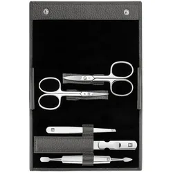 ZWILLING Beauty Maniküre Pediküre Set 5tlg. mit Nagelschere, Leder, Anthrazit Hand- & Nagelpflegesets   