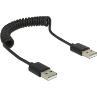 Delock USB 2.0 USB-A Stecker, USB-A Stecker 0.60m Schwarz