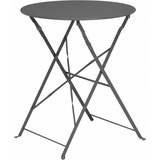 Koopman Gartentisch Balkontisch Terrassentisch Gartentisch Metall Rund Ø 60 cm Anthrazit (1-St), Klapptisch, zusammenklappbar, leicht zu verstauen, Bistrotisch grau