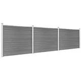 vidaXL WPC Sichtschutzzaun Element Set 526 x 146 cm grau