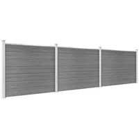 vidaXL WPC Sichtschutzzaun Element Set 526 x 146 cm grau
