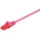 goobay CAT 6 Patchkabel, U/UTP, magenta, Kupferkaschierter Aluminiumleiter CCA, Kabellänge 3 m