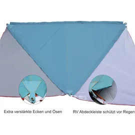Bent Zip-Protect Canvas Single Sonnensegel (Größe One Size, tuerkis)