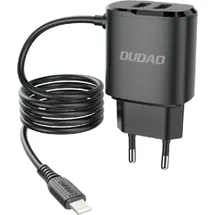 DUDAO 2x USB Ladegerät mit Lightning Kabel Schwarz