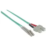Intellinet Network Solutions Intellinet Glasfaser LWL-Anschlusskabel, Duplex, Multimode, LC/SC, 50/125 μm, OM3, 3 m, Aqua