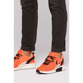 Camp David Herren, Moderner Sneaker im coolen Materialmix Speed orange, 41 - 41 EU