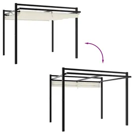 vidaXL Gartenpavillon 3 x 3 m inkl. 4 Seitenteile Creme