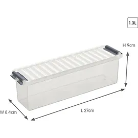 SUNWARE Aufbewahrungsbox Q-Line 27 x 8,4 x 9 cm 1-tlg. transparent