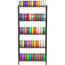 Vevor Filament Lagerregal für 3D-Drucker, 5 Ebenen, Filamentspulenhalter, 635 x 320 x 1300 mm Tragkraft 45,3 kg pro Ebene, 3D-Druckerzubehör Organizer für 3D-Druckstudio, Werkstatt, Schwarz