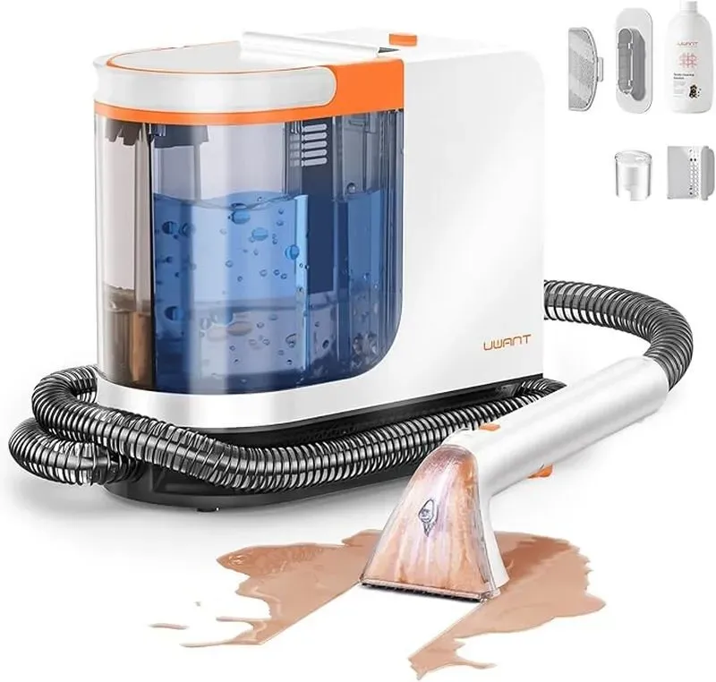 [Neuheiten Sale - £99,99 mit kostenlosem Lieferung am nächsten Tag] UWANT Teppichreiniger Maschine B300pro 18 kPa starke Saugkraft, tragbarer Teppichreiniger für Tierflecken mit Reinigungswerkzeugen & Lösung, selbstreinigender Polsterreiniger für Auto, Sofa, Teppich, Flecken