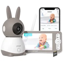 ARENTI Babyphone mit Kamera 2K/3MP, 5 Zoll WiFi Video Babyphone PTZ 355°, IR Nachtsicht, Nachtlicht, Schlaflieder, Temperaturanzeige, unterstützt Mobile App Steuerung