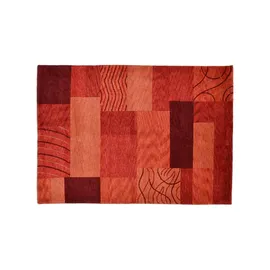 THEKO Wollteppich ¦ rot ¦ Wolle ¦ Maße (cm): B: 300 H: 1,2