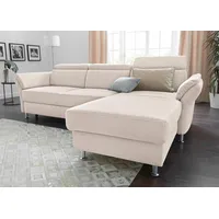 sit&more Ecksofa »Avignon L-Form«, Kopfteilverstellung, wahlweise mit Bettfunktion und Bettkasten, beige