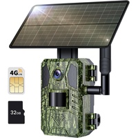 XTU 4G LTE Wildkamera mit SIM Karte - 2,5K Solar Wildtierkamera mit Handyübertragung App,PIR Bewegungsmelder, No-Glow Infrarot Nachtsichkamera mit 7800mAh Akku,32GB SD Karte,2-Wege-Audio (DE)