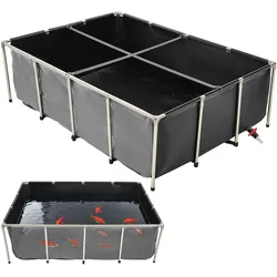 VEVOR Fischteich Segeltuch Koi-Aquarium 1781,3L mit transparentem Sichtfenster