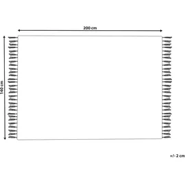 Beliani Teppich Hatis Bunt 140 x 200 cm Baumwolle Kelim