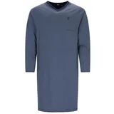 HAJO Nachthemd Premium Cotton V-Ausschnitt Blau 4XL