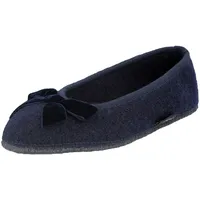 Haflinger Slipper Fiocco Filzpantoffel Hausschuh Ballerina Mittelblau, Gr. 40