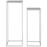 VCM Beja Blumenstand Satz Von 2 Stk. Grau.