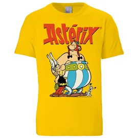 LOGOSHIRT T-Shirt "Asterix & Obelix", Herren, Gr. XS, gelb, 100% Baumwolle, bedruckt, normal, Rundhals, Shirts T-Shirt, mit coolem Print
