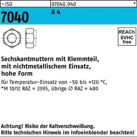 F. REYHER Nchfg. GmbH & Co. KG Sechskantmutter ISO 7040 M 24 x 3 Edelstahl A4 25 Stück