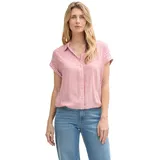 Tom Tailor Relaxed Fit Kurzarmbluse aus reiner Viskose mit V-Ausschnitt, Rot, 38