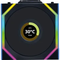 Lian Li UNI FAN SL Wireless LCD Lüfter, ARGB, PWM - Reverse Blade, 120 mm, schwarz
