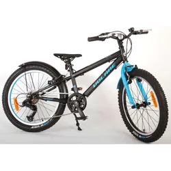 Kinderfahrrad Volare Rocky - 20 Zoll - Blau Schwarz - 6 Gänge 20