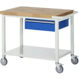 Rau Fahrbare Werkbank mit Ablageboden und Schublade BxTxH 1000x700x880mm