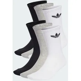 adidas Trefoil Cushion Socken 6er Pack Schwarz/Grau/Weiß 37-39