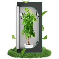 TATIVALO Growzelt 80x80x160cm, Indoor Grow Tent mit Beobachtungsfenster, Pflanzenzelt Gewächshaus Zuchtzelt, für Indoor Pflanzenanbau, Stabiler Rahmen