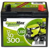GreenMax U1R (Pluspol rechts) Garden Power Rasentraktor-Batterie 12V 30Ah 300A Starterbatterie für Aufsitzmäher wartungsfrei