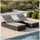 Tectake tectake® Rattan-Doppelliege, wetterfest und UV-beständig, Tisch mit Sicherheitsglasplatte, Belastbarkeit je 200 kg