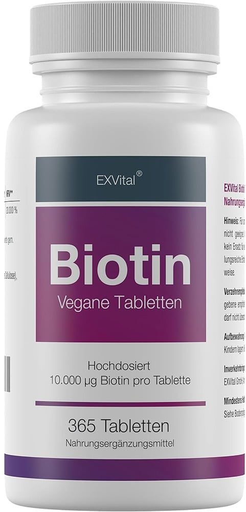 EXVital® Biotin Tabletten für Haare, Haut und Fingernägel hochdosiert 91 g
