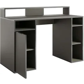Home Affaire Schreibtisch HOME AFFAIRE "Orem", grau, B:125cm H:89cm T:55cm, Tische, Schreibtisch, Gamingtisch mit Tür und Monitoraufsatz, Breite 125 x 55 cm