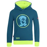 Trollkids Troll Kapuzenpullover - Petrol / Lime - 98 cm