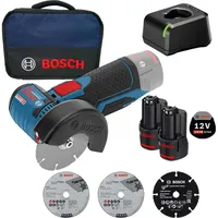 Bosch Akku-Winkelschleifer GWS 12V-76 Ø 76 mm / 2x