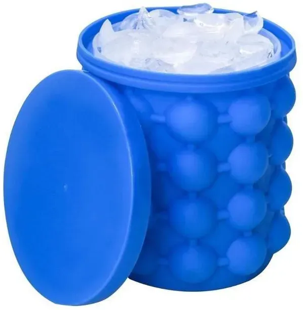 SHOP-STORY- ICE CUBE MAKER : Seau à Glaçons 2 en 1 en Silicone