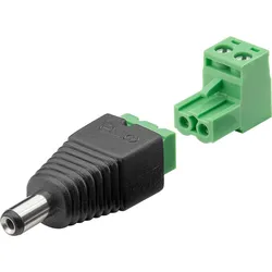 Goobay 76744, Terminal Block 2-pin, Gleichstrom, Schwarz