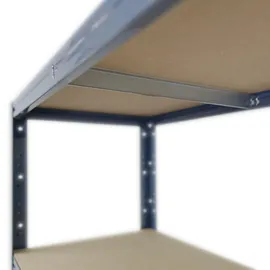 shelfplaza HOME 200x100x40 cm Schwerlastregal in blau mit 5 Böden und 175 kg Traglast pro Boden