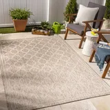livabliss Teppich wetterfest, - In - Outdoorteppich für Balkon, Terrasse, Garten, - Outdoor Teppich Boho Teppich für den Außenbereich, pflegeleichter Balkon Teppich 160x213cm Beige