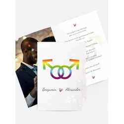 Einladungen zur Hochzeit selbst gestalten mit Spruch und Fotos im Onlinedesigner bei Meine-Kartenmanufaktur.de