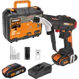 Worx WX177 NITRO Akku-Bohrschrauber inkl. 2 x 2,0 Ah + Koffer