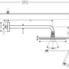 Hansgrohe Raindance S Kopfbrause 240 1jet chrom