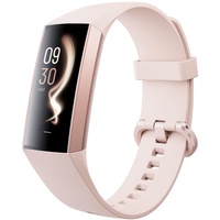 Fitnessuhr Damen Schmal Uhr mit Schrittzähler Damen Fitness Tracker Pulsuhr Fitnessuhr ohne App und Handy Smartwatch Sportuhren Fitness Uhr mit Whatsapp Funktion Laufuhr Rosa Rosegold Elegant