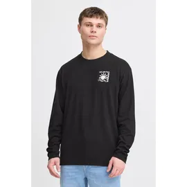 !Solid Langarmshirt SDOdani", Herren, Gr. L, schwarz (true schwarz), Obermaterial: 50% Baumwolle CO. 50% Polyester PES., Shirts Langarmshirt