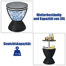 Costway Gartentisch 30L höhenverstellbar 75 kg schwarz