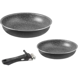 BRUNNER Pfannen Set Pirate Pan 3 Stone Rock Outdoor Camping Bratpfanne Ø22/28 cm